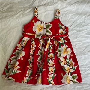 Floral Red Kids Dress